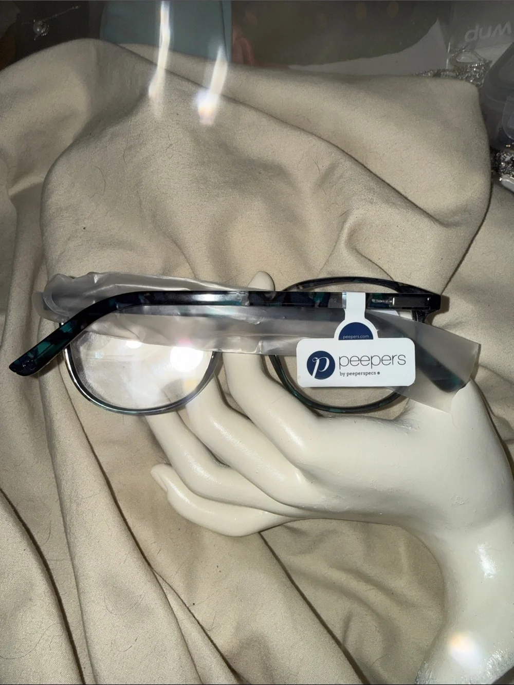 Blue Light Filtering MARINE QUARTZ reading glasses - Teal Floral Accent NEW